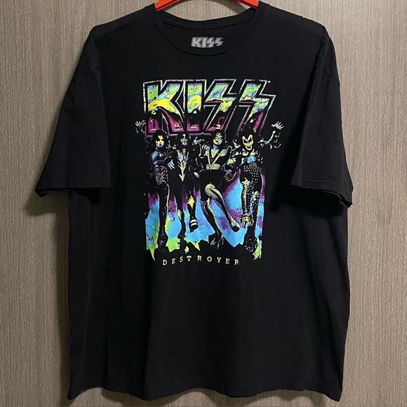Kiss Destroyer Tee - Neon 1976 Album - Size XXL - Picture 1 of 10